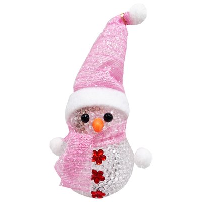 Нічник новорічний "Сніговичок" СХ-4-02 LED 15 см, рожевий CX-4-02 фото