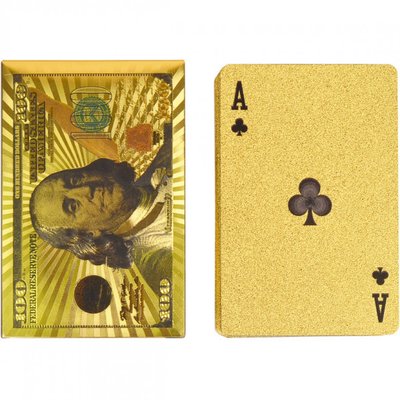 Игральные карты "Доллар" 14-100 золотые 54 шт 14-100 фото