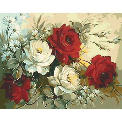 Картина за номерами без підрамника "Помпезні троянди" Art Craft 13031-ACNF 40х50 см 13031-ACNF фото
