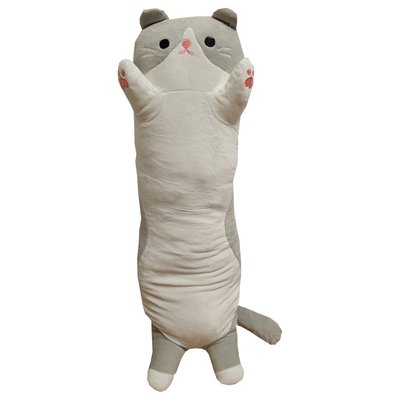 М'яка іграшка антистрес "Кіт батон" L15103, 70 см L15103(Grey) фото