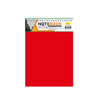 Блокнот А5 В-БП5-40, 40 листів, пружина зверху В-БП5-40(Red) фото