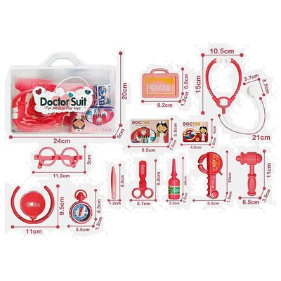 Іграшковий набір лікаря 8807-5, шприц, стетоскоп, окуляри, аксесуари 8807-5(Pink) фото