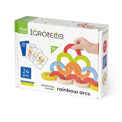 Деревянная развивающая игра "Радужные дуги" Igroteco 900507 мозаика-балансир 900507 фото