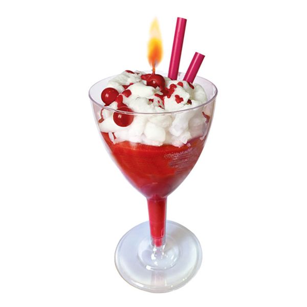 Гелева свічка в стаканчику "Вишневий десерт" 10100525 своїми руками 10100525 фото