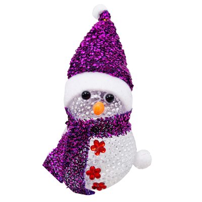 Нічник новорічний "Сніговичок" СХ-4-06 LED 15 см, фіолетовий CX-4-06 фото