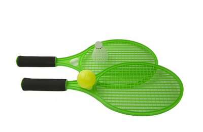 Детские ракетки для тенниса или бадминтона M 5675 с мячиком и воланом M 5675(Green) фото