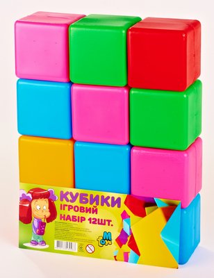 Детские игровые кубики Большие 14067K, 12 шт. в наборе 14067K фото