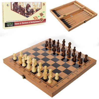 Настольная игра "Шахматы" B3116 с нардами и шашками B3116 фото
