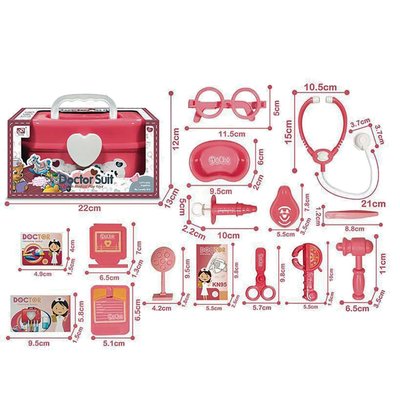 Іграшковий набір лікаря 8812A-1, шприц, стетоскоп, окуляри, аксесуари 8812A-1(Red) фото