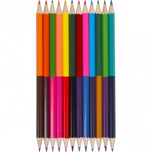 Дитячі двосторонні олівці для малювання "Two-color" CR765-12, 24 кольори CR765-12 фото