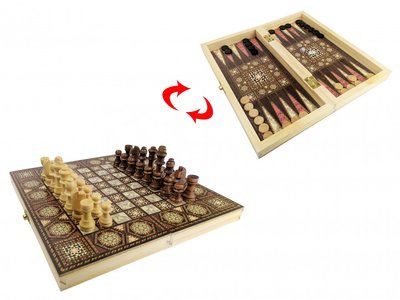 Настольная игра Шахматы 1680 с шашками и нардами 1680E фото
