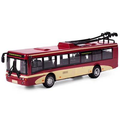 Іграшкова модель тролейбуса "Автопарк" 6407A інерційний 6407C(Red) фото