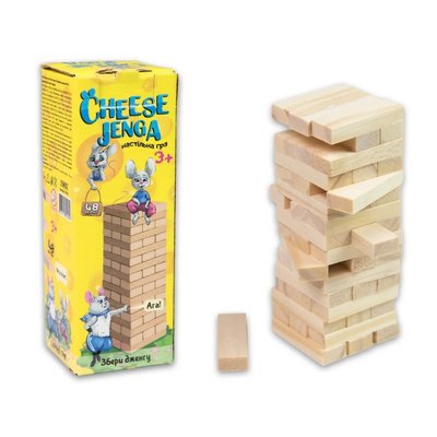 Настільна гра "Cheese Jenga" 30718, 48 брусків, українською мовою 30718 фото