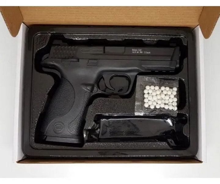 Дитячий пістолет на кульках "Smith&Whesson MP40" Galaxy G51 метал чорний G51 фото