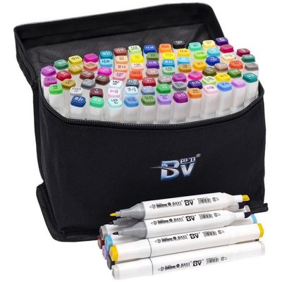Набір скетч-маркерів BV820-80, 80 кольорів у сумці BV820-80 фото