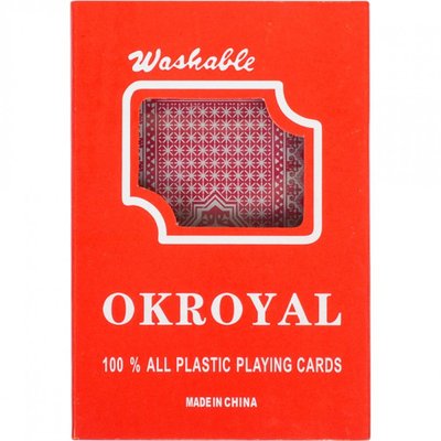 Карти гральні пластикові "OKROYAL" 95306, 54 карти 95306-1(Red) фото