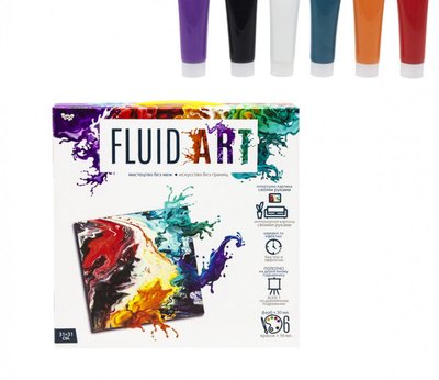 Набор креативного творчества "Fluid ART" FA-01-01-2-3-4-5, 5 видов FA-01-03 фото