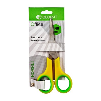 Канцелярские ножницы №5 Scissors "C" 89466, 14 см 89466(Yellow) фото