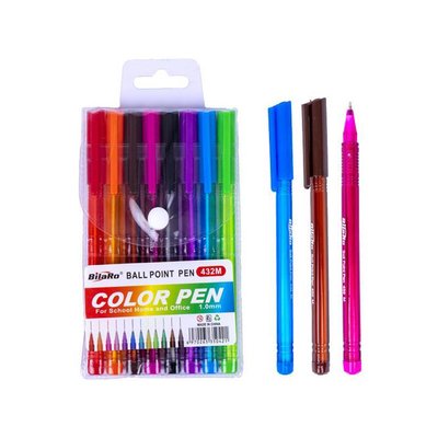 Набір ручок масляних 432-8SP 8 кольорів 432-8SP фото