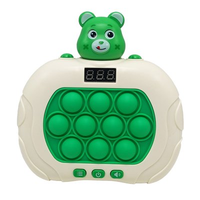 Електронна приставка Pop It консоль Quick Push Finger Press "Ведмедики" ZZ-100(Green), зелений ZZ-100(Green) фото