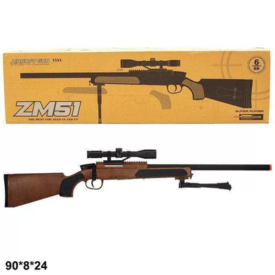 Детская игрушечная снайперская винтовка CYMA ZM51W с прицелом и лазером ZM51W фото