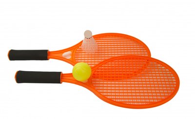 Детские ракетки для тенниса или бадминтона M 5675 с мячиком и воланом M 5675(Orange) фото