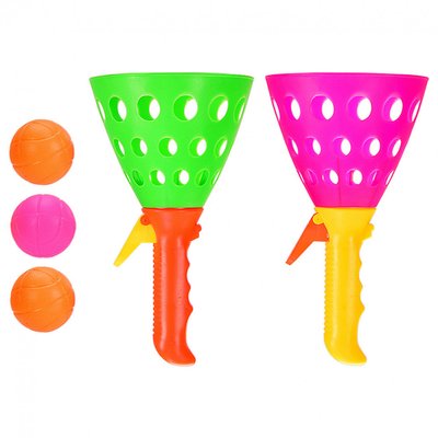 Игра Ловушка CEL1203047 2 ракетки, 3 мячика, 16х38 см CEL1203047(Green-Pink) фото