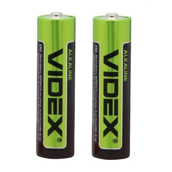 Батарейка лужна Videx Alkaline LR06/AA блістер 2 штуки пальчики Videx LR6 AAx2 фото