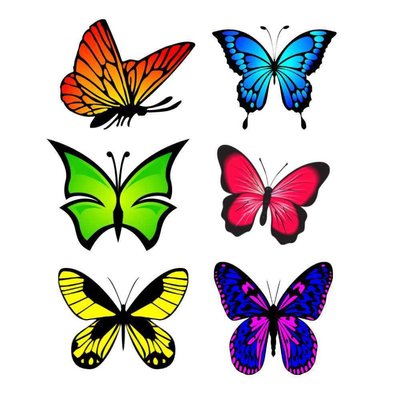 Тимчасове татуювання Метелики Ink-Ok 27618735, 6 картинок 27618735 фото