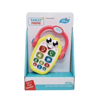 Дитячий музичний Телефон 899 15,5 см, звук, світло 899(Yellow) фото