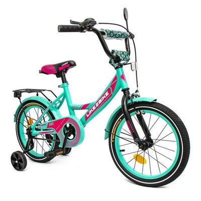 Велосипед дитячий 2-х колісний 16" 211601 (RL7T) Like2bike Sky, бірюзовий, рама сталь, з дзвінком 211601 фото