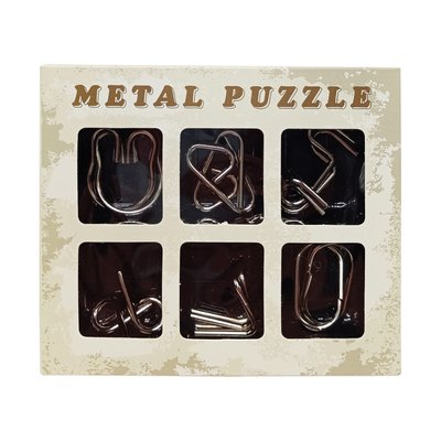 Набор головоломок металлических "Metal Puzzle" 2116, 6 штук в наборе 2116F(Grey) фото
