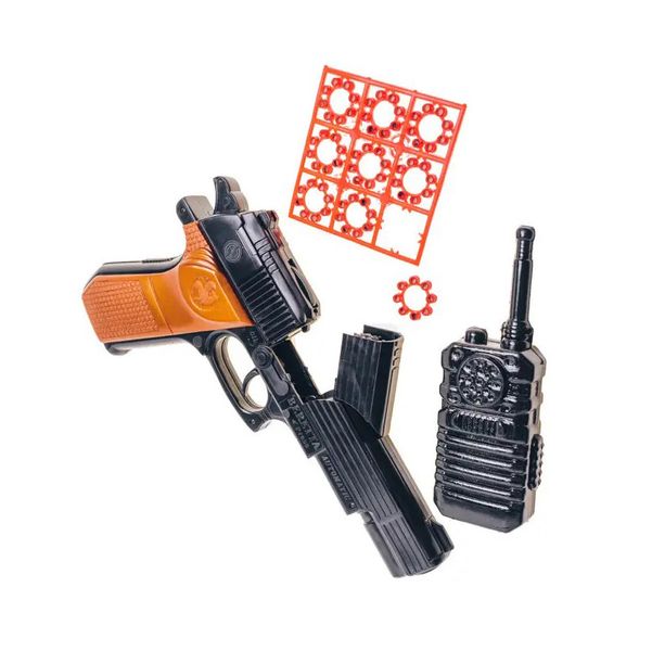 Игрушечный пистолет "B60" с пистонами и игрушечной рацией 252GG 252GG фото