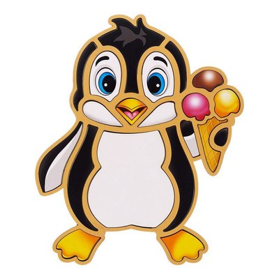 Деревянный пазл-вкладыш "Пингвин" Ubumblebees (ПСД120) PSD120 пазл-контур PSD120 фото
