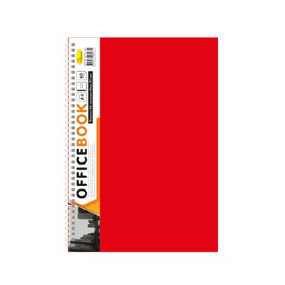 Блокнот А4 Б-БП4-40, 40 листов, пружина сбоку Б-БП4-40(Red) фото