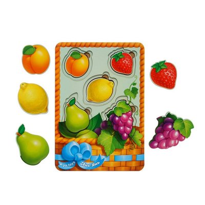 Настольная развивающая игра "Корзина с фруктами-2" Ubumblebees (ПСФ045) PSF045 сортер-вкладыш PSF045 фото