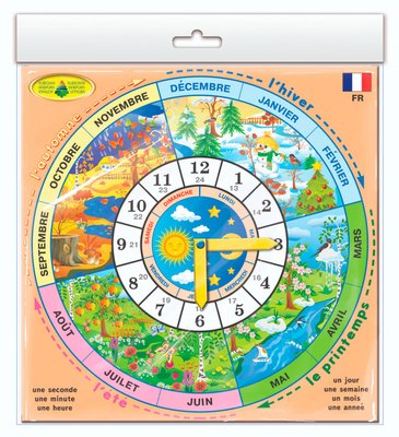 Дитяча розвиваюча гра "Годинник" France 82838 французькою мовою 82838 фото