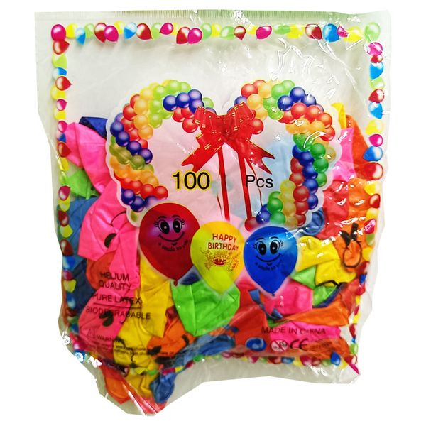Воздушные Шары "Happy birthday" 11-91 микс цветов 100 штук 11-91 фото