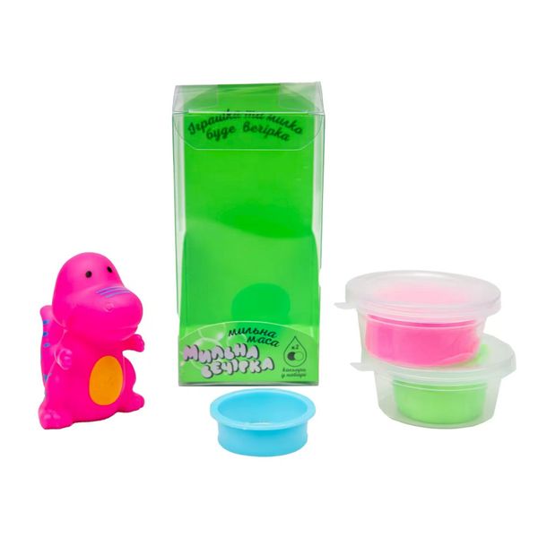 Набор для творчества "Мыльная вечеринка-розовый динозавр" Strateg 32106ST 2 массы и игрушка 32106ST фото