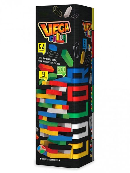Детская настольная игра Дженга "VEGA COLOR " GVC-01U разноцветная GVC-01U фото
