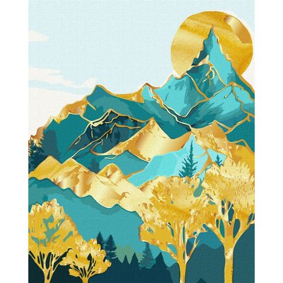 Картина за номерами "Гірські вершини" KHO5104 з фарбами металік 40х50 см KHO5104 фото