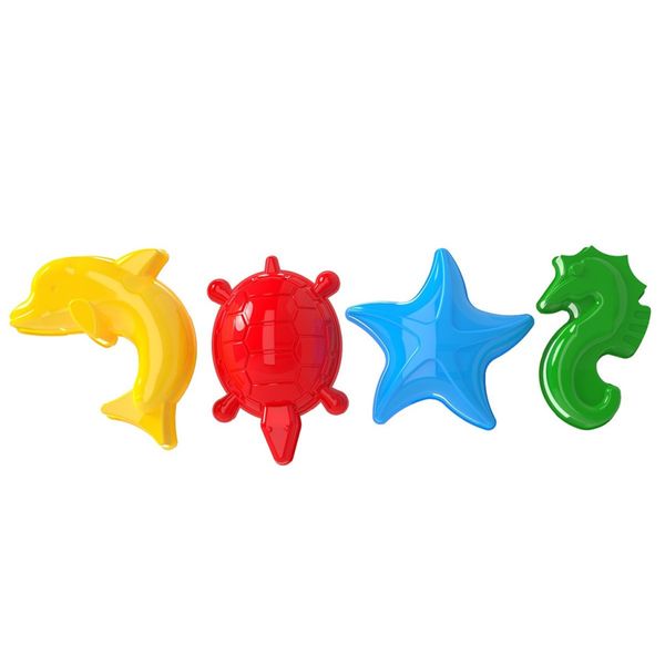 Іграшка "Морські тварини" ТехноК 2421TXK формочки для піску 2421TXK фото