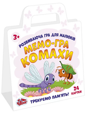 Детская развивающая игра. Мемо игра насекомые Чудик 15109111 на укр. языке 15109111 фото