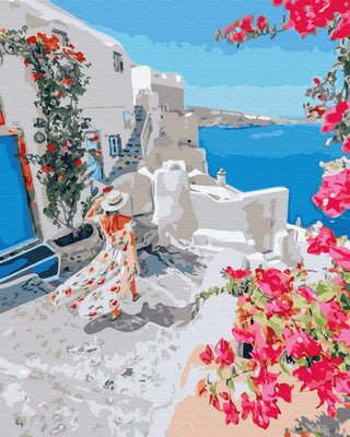 Картина по номерам. Brushme "Цветущая Греция" GX34836, 40х50 см GX34836 фото