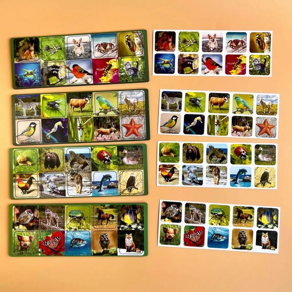 Настольная развивающая игра "Виды животных" Ubumblebees (ПСФ110) PSF110 комодик-сортер PSF110 фото