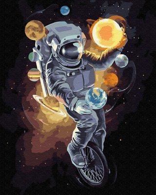 Картина по номерам. Brushme "Космический жонглер" GX34813, 40х50 см GX34813 фото