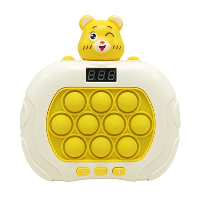 Электронная приставка Pop It консоль Quick Push Finger Press "Мишки" ZZ-100(Yellow), желтый ZZ-100(Yelow) фото