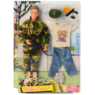 Кукла Кен в военной форме DEFA 8412 на шарнирах 8412(White) фото