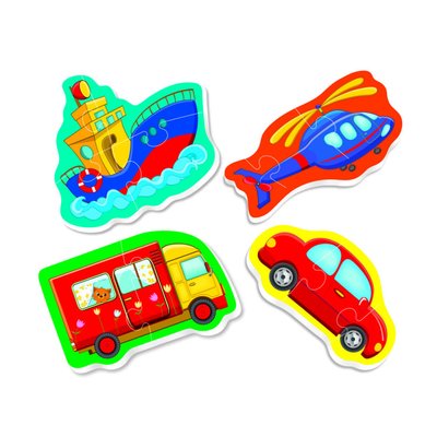 Дитячі пазли Baby puzzle "Транспорт" Vladi toys VT1106-96 VT1106-96 фото