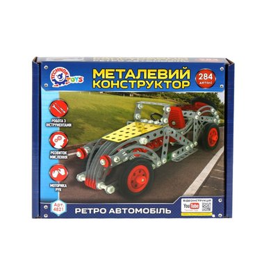Детский Конструктор металлический "Ретро автомобиль" ТехноК 4821TXK, 284 детали 4821TXK фото